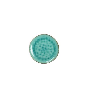 Plato de postre verde - lote de 6