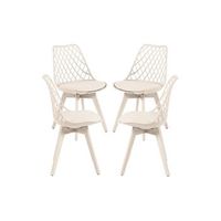 pack 4 sillas mima suprym de polipropileno 824943 cm - beige