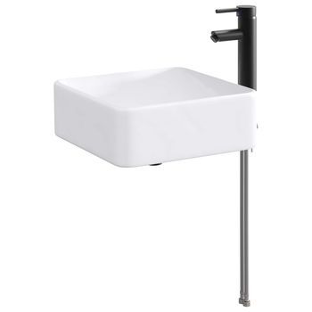 Lavabo De Baño Con Grifo Y Desagüe Negro Mate Vidaxl