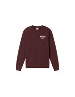 sudadera puma ess graphic crew fl chocolate fond hombre