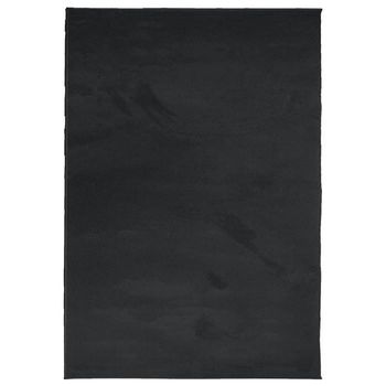 Alfombra De Pelo Corto Oviedo Negro 200x280 Cm Vidaxl