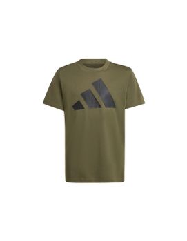 Camiseta adidas Big Logo 160 Infantil Estoli/Negro
