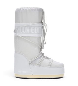 Moon Boot para mujer. 80D1400440 Botas Icon Nylon gris (42/44), Plano, Cordones, Casual