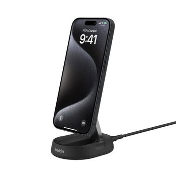 Cargador inalámbrico Belkin BoostCharge Pro WIA008VFBK Qi2 15W negro plegable
