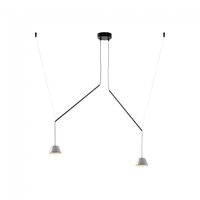 lampara colgante led absidiola conica movil 2x35w
