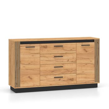 Bufé 2 puertas 3 cajones y negro fachada de mdf madera