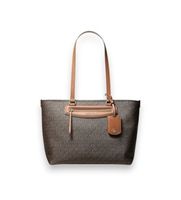 michael kors para mujer 30s6gtvt2b bolso tote jet set travel mediano con logotipo marron osfa casual lona