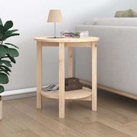 mesa de centro de madera maciza de pino o55x60 cm vidaxl