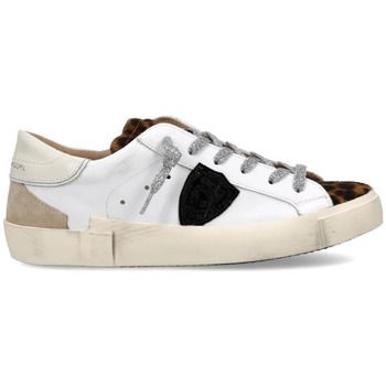 Philippe Model Short PRLD VXA2 PRSX LOW WOMAN-VEAU MIXAGE ANIMALIER BLANC para mujer