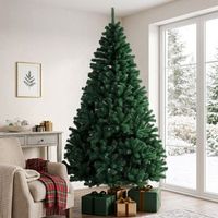 arbol de navidad artificial de acero homcom o125x230 cm verde