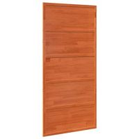 puerta corrediza marron cera madera de pino maciza vidaxl