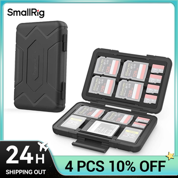SMALLRIG Soporte para tarjetas SD Estuche para tarjetas de memoria con 15 ranuras, resistente al agua para tarjetas SD, tarjeta Micro SD, tarjeta XQD - 3192