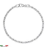 pulsera bizantina para hombre de plata 925 25 mm