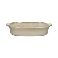 fuente de horno de gres beige 42x27x9 cm