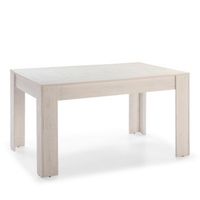 mesa de comedor fija kloe 140 cm largo x 90 cm ancho x 76 cm alto acabado color blanco