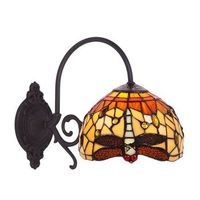 aplique con brazo tiffany diametro 20cm serie belle amber