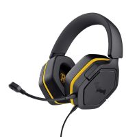 auriculares logitech gxt 492bm carus con cable para gaming microfono plegable y aislamiento negro y amarillo