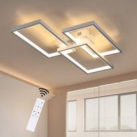 nettlife lampara de techo led lampara de techo regulable con mando a distancia 63w blanco