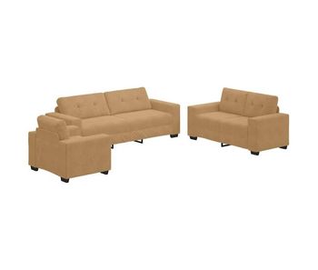 Vidaxl juego de sofá 3 pcs marrón terciopelo