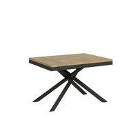 mesa extensible 90x120380 cm karida evolution roble natural estructura antracita