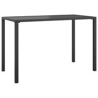 mesa de comedor  mesa de cena para jardin acero gris antracita 110x54x70 cm