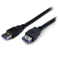2m black usb 30 male to female