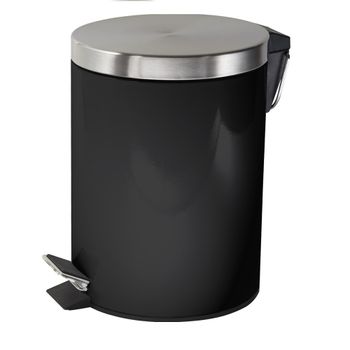 Papelera metálica con pedal de 5 litros para baño