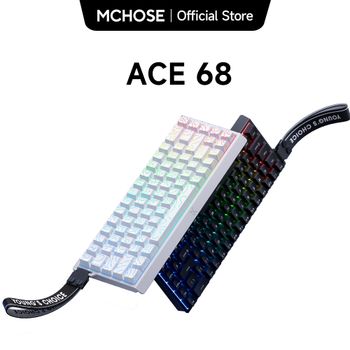 MCHOSE ACE 68 interruptor magnético teclado para juegos efecto Hall disparador rápido programable RGB 8K Hz DKS/MT/TGL/RS/SOCD teclado