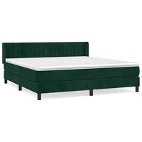 cama tapizada 203x183x88 cm terciopelo - verde