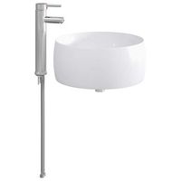 lavabo de bano con grifo y desague cromado 385 x 385 x 16 cm vidaxl