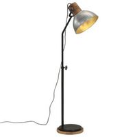 lampara de pie plateado vintage 25 w e27 30x30x100-150 cm vidaxl