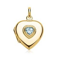 relicario corazon piedra azul dorado grabable
