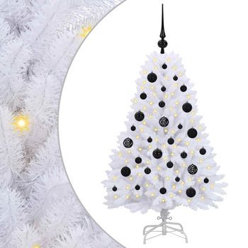 Árbol De Navidad Artificial Con Ramas Articuladas Blanco 120 Cm Vidaxl