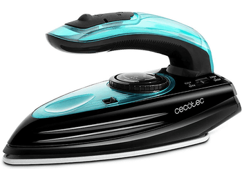 Plancha de vapor - Cecotec GoForce 8000 Folding Titanium, De viaje, 1200 W, 53 g/min, Negro