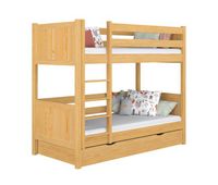 litera de madera con cajon n02 pino natural