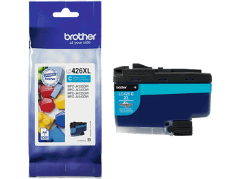 Cartucho de tinta - Brother LC426XL XL, 6000 páginas, ISO/IEC 24711, Cian