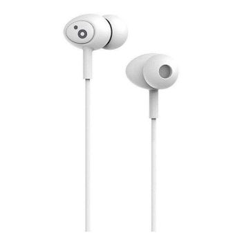 Auriculares Sunstech Pops con cable Jack 3,5 mm In-Ear para música con micrófono blanco