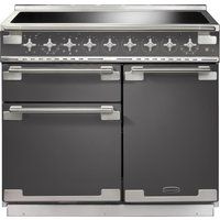 rangemaster elise 100 electric induction range cooker - slate  chrome