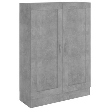 Armario de libros madera gris hormigón 82,5x30,5x11 cm