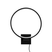 lampara de pared halka-13309 negro metal 30x36x9 cm