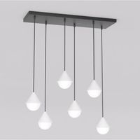 lampara colgante peka negroblanco 6 luces