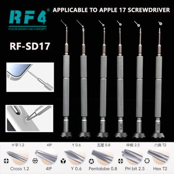 Destornillador Magnético RF4 SD17 4IP con Mango Antideslizante y Punta de Aleación para Reparación y Desmontaje de iPhone 17