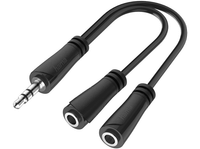 adaptador cable de audio - hama 00200349 de jack 35 mm a 2x mm negro