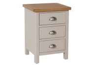 fay oak and grey 3 drawer bedside table