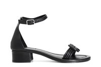 sandalias de piel cerradas por detras black
