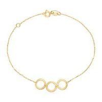 pulsera de mujer circulos de oro 9 quilates