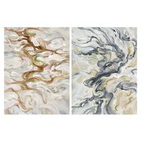 cuadro dkd home decor abstracto 2 pcs 90 x 3 x 120 cm
