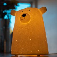 3d ceramic bear lamp