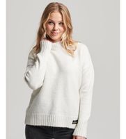superdry para mujer w6110501a jersey de cuello perkins essential blanco s casual acrilico