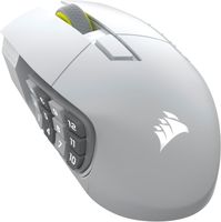 raton corsair inalambrico scimitar elite wl se 33000 dpi 16 botones key slider rgb 150h bateria blanco